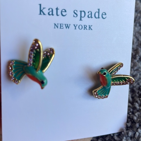 Kate Spade Hummingbird and Pearl Double Sided Earrings - Picture 6 of 6